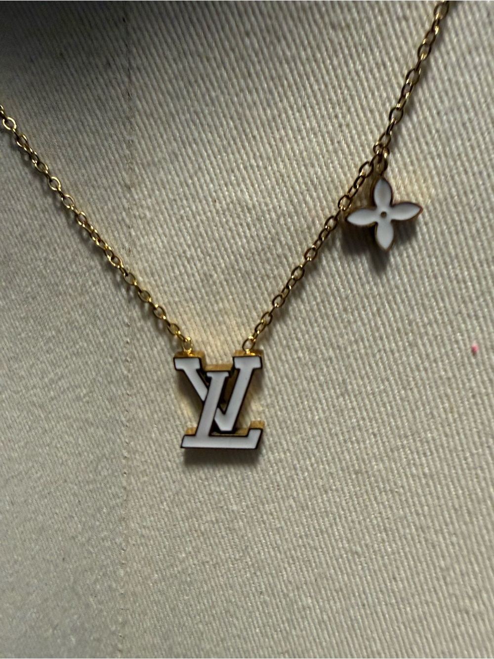 Upcycled letter necklace